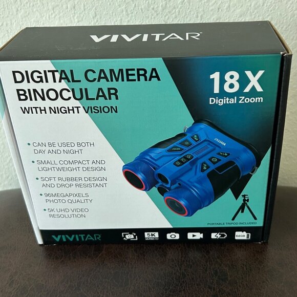 Vivitar Other - Vivitar Digital Camera Binoculars 18X Zoom Night Vision , Accessory Kit BLUE